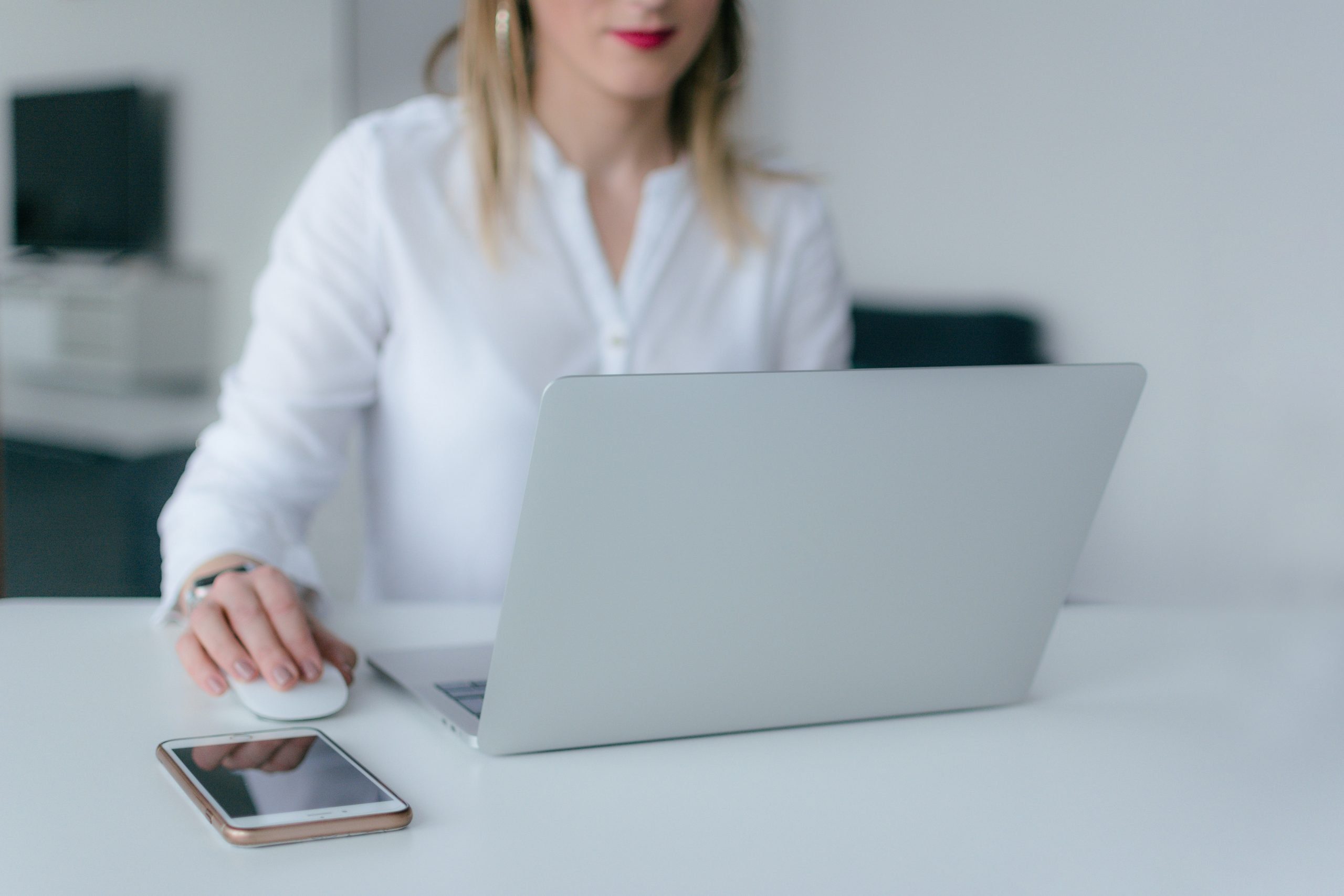 girl with a computer